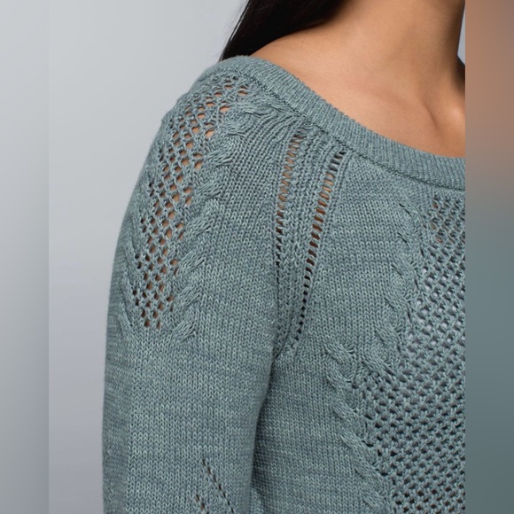 Lululemon Be Present Pullover Sweater Cropped Earl Grey - Picture 5 of 13